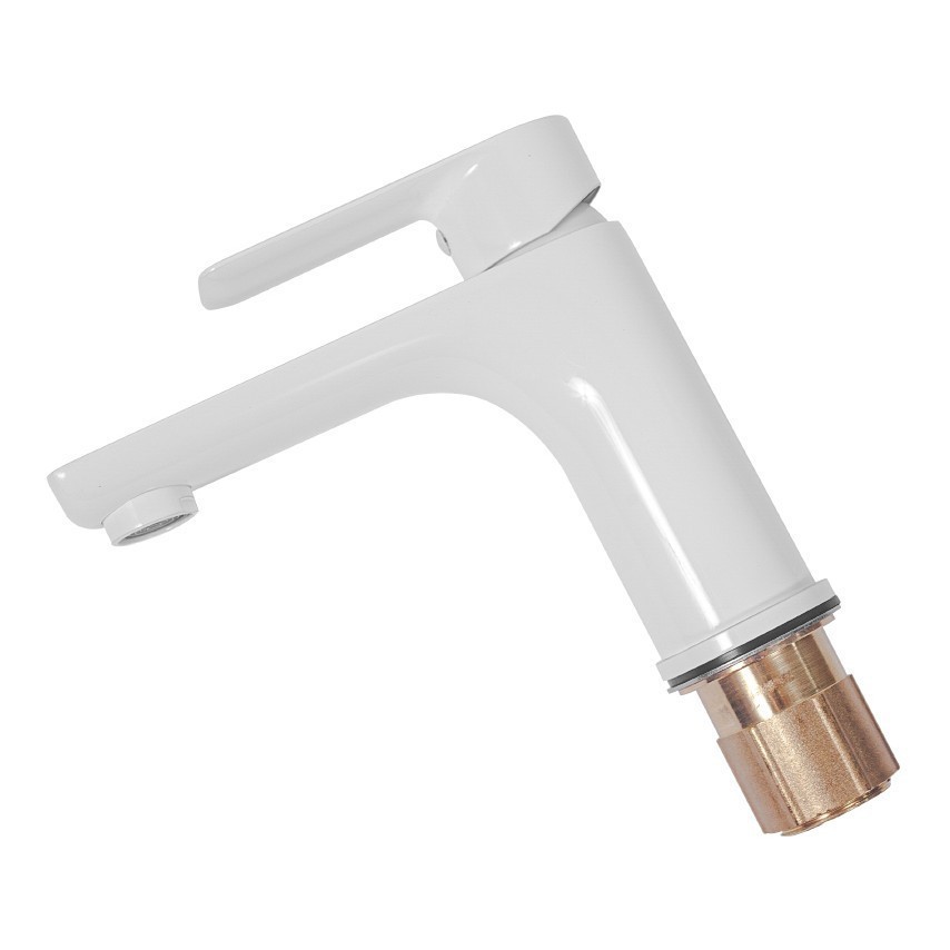 Смеситель для раковины Hansberge H1099, белый/хром