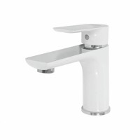 Смеситель для раковины Hansberge H1099, белый/хром