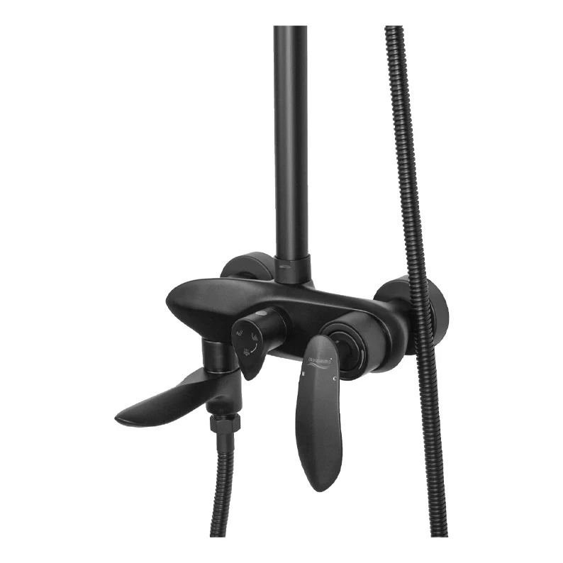 Душевая система Grocenberg GB7001, черный матовый