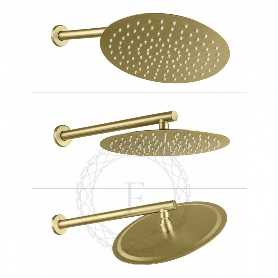 Душевая система скрытого монтажа FILARETE Roun FL1023, матовое золото