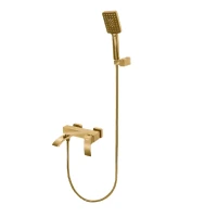 Смеситель для ванны с ручным душем Grocenberg GB8007, золото глянец