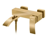 Смеситель для ванны с ручным душем Grocenberg GB8007, золото глянец