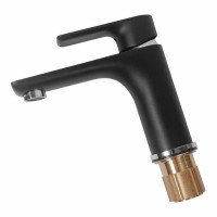 Смеситель для раковины Hansberge H1099, черный хром