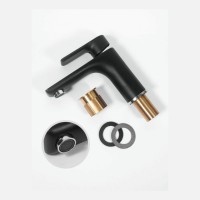 Смеситель для раковины Hansberge H1099, черный хром