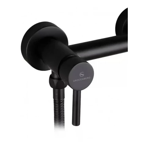 Смеситель с гигиеническим душем Grocenberg GB103N, черный матовый