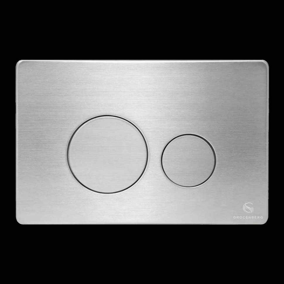 Кнопка смыва для унитаза металлическая Grocenberg KM3090NK, никель