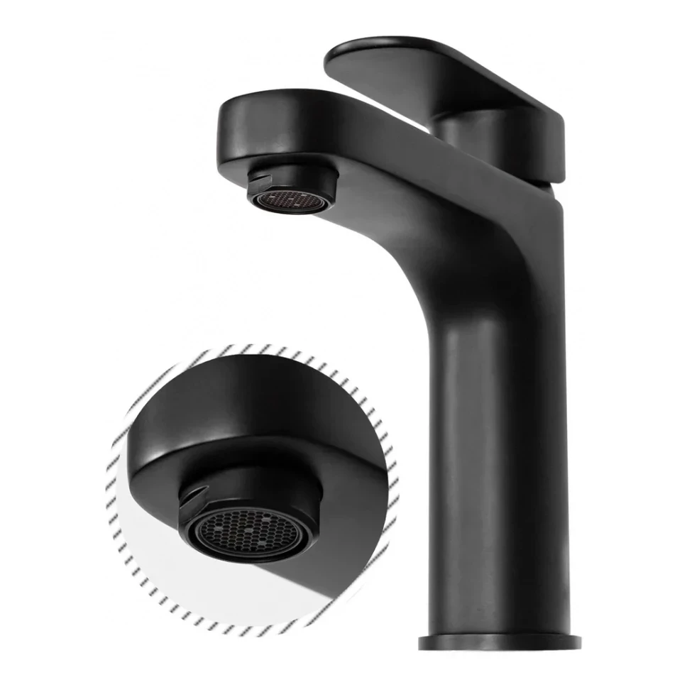 Смеситель для раковины Grocenberg GB1011, черный матовый