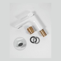 Смеситель для раковины Hansberge H1099, белый