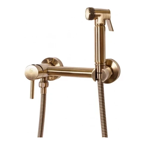 Смеситель с гигиеническим душем Grocenberg GB103N, бронза