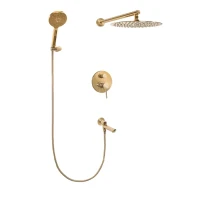 Душевая система скрытого монтажа Grocenberg GB5001, золото глянец