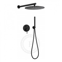 Душевая система скрытого монтажа FILARETE Roun FL1023, черный матовый