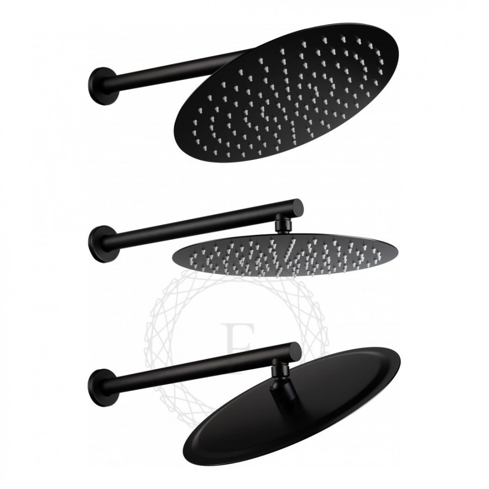 Душевая система скрытого монтажа FILARETE Roun FL1023, черный матовый