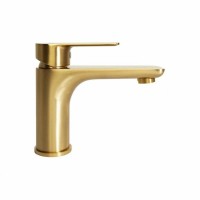 Смеситель для раковины Hansberge H1099, матовое золото