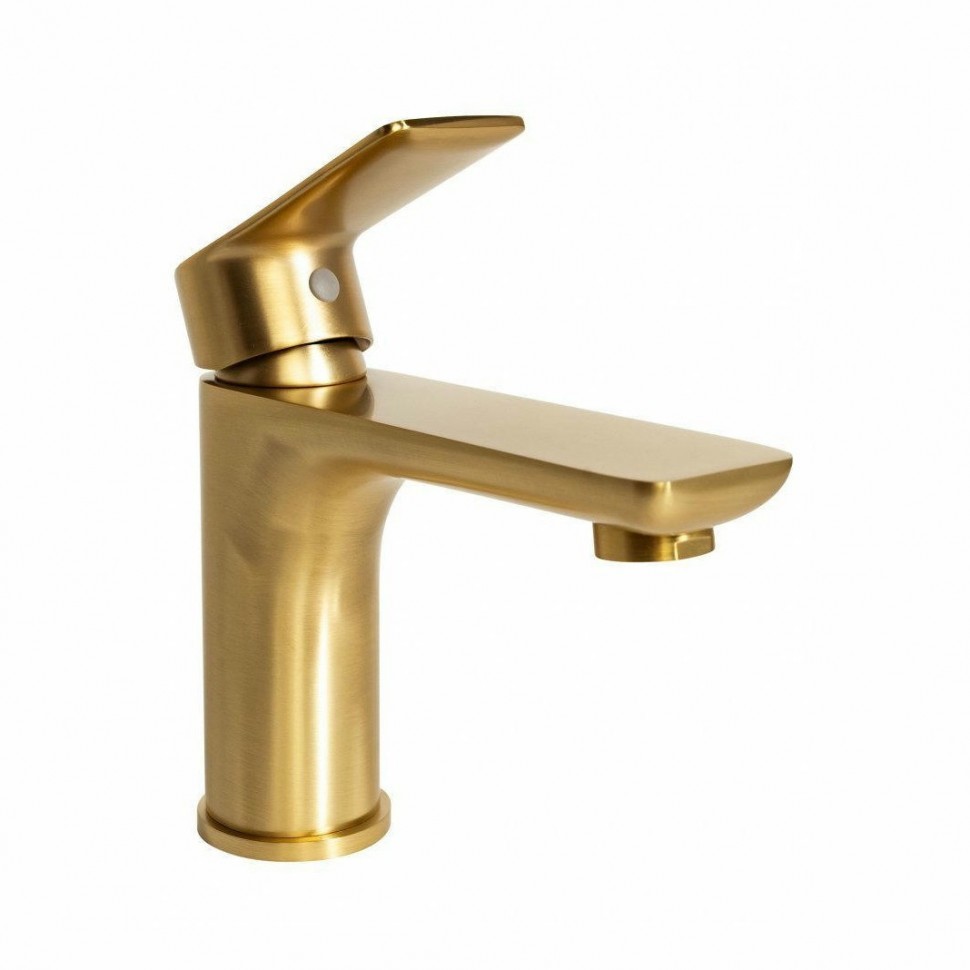 Смеситель для раковины Hansberge H1099, матовое золото