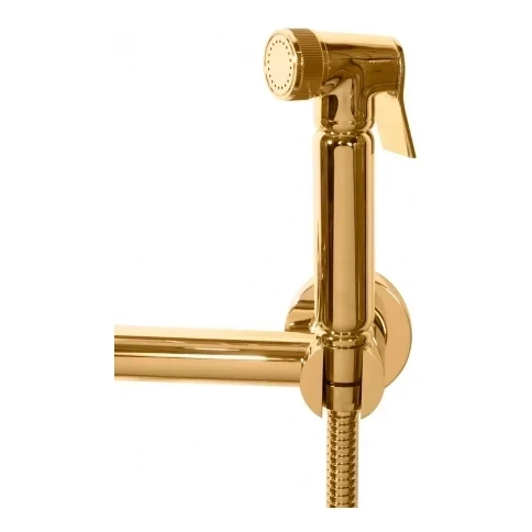 Смеситель с гигиеническим душем Grocenberg GB103N, золото глянец