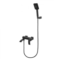 Смеситель для ванны с ручным душем Grocenberg GB8007, черный матовый