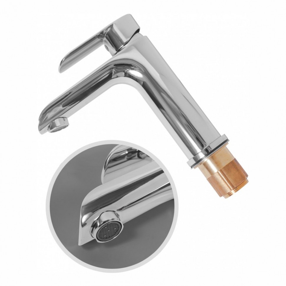 Смеситель для раковины Hansberge H1033, хром