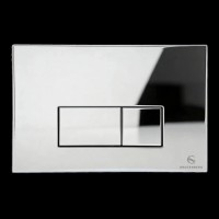 Кнопка смыва для унитаза пластиковая Grocenberg KP3070CR, хром Кнопка смыва для унитаза пластиковая Grocenberg KP3070CR, хром