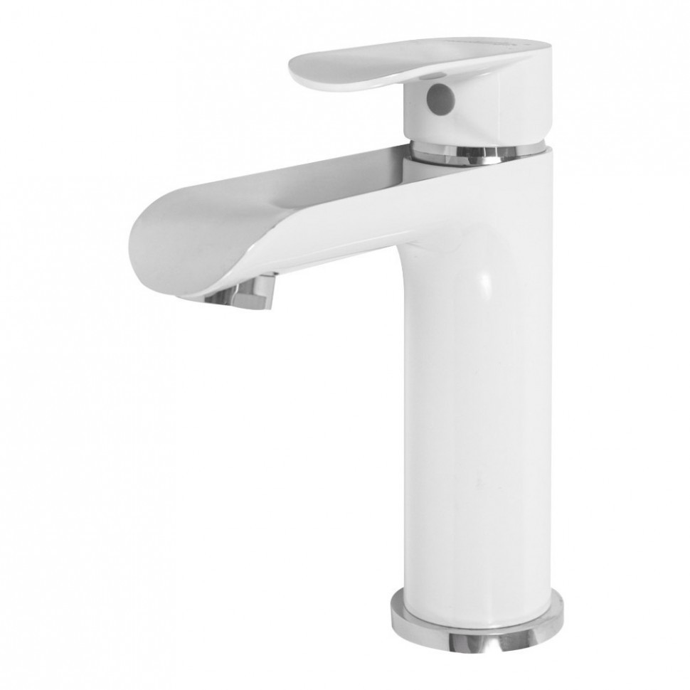 Смеситель для раковины Hansberge H1033, белый/хром