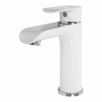 Смеситель для раковины Hansberge H1033, белый/хром