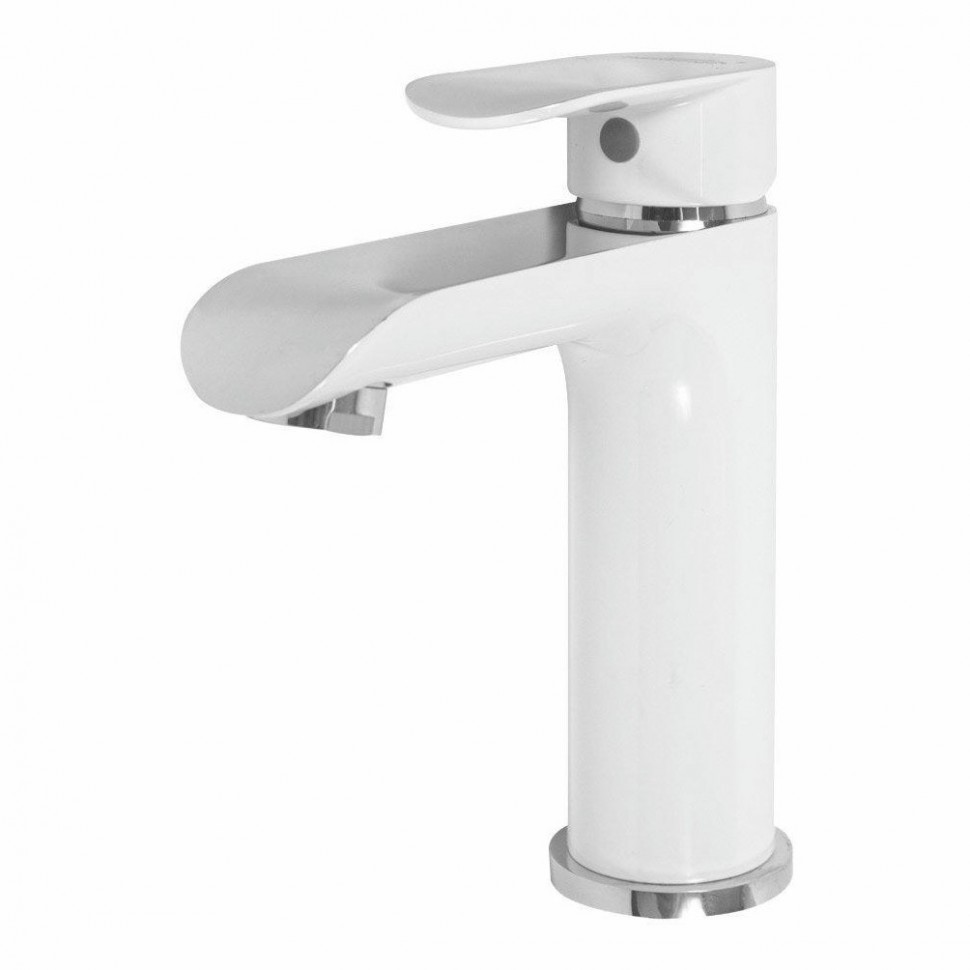 Смеситель для раковины Hansberge H1033, белый/хром