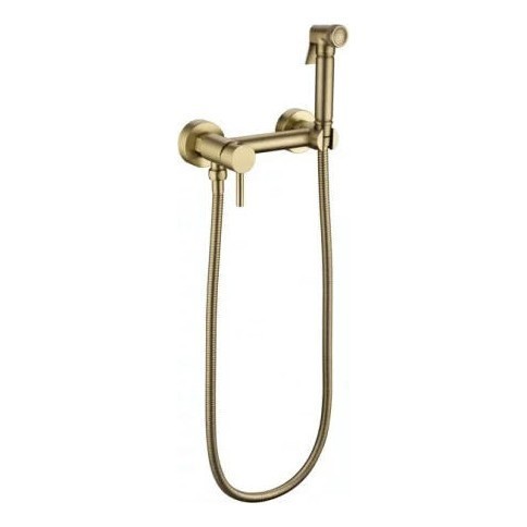 Смеситель с гигиеническим душем Grocenberg GB103N, матовое золото