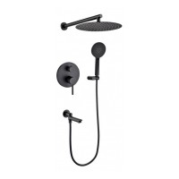 Душевая система скрытого монтажа Grocenberg GB5001, черный матовый