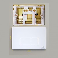 Кнопка смыва для унитаза пластиковая Grocenberg KP3070W, белый Кнопка смыва для унитаза пластиковая Grocenberg KP3070W, белый