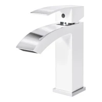 Смеситель для раковины Grocenberg GB2007, белый/хром