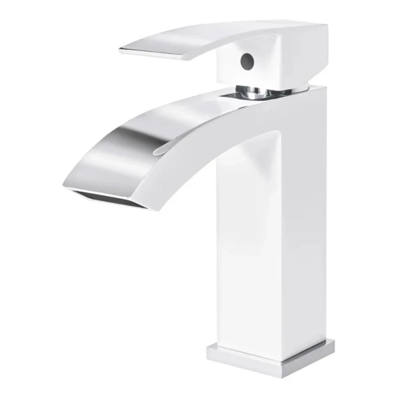 Смеситель для раковины Grocenberg GB2007, белый/хром