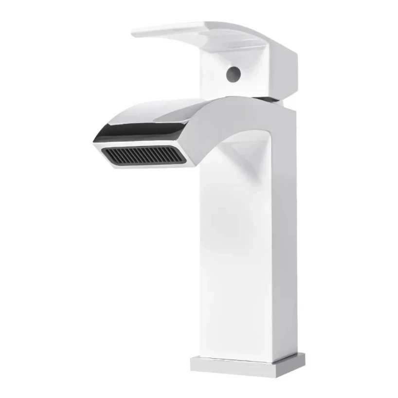 Смеситель для раковины Grocenberg GB2007, белый/хром