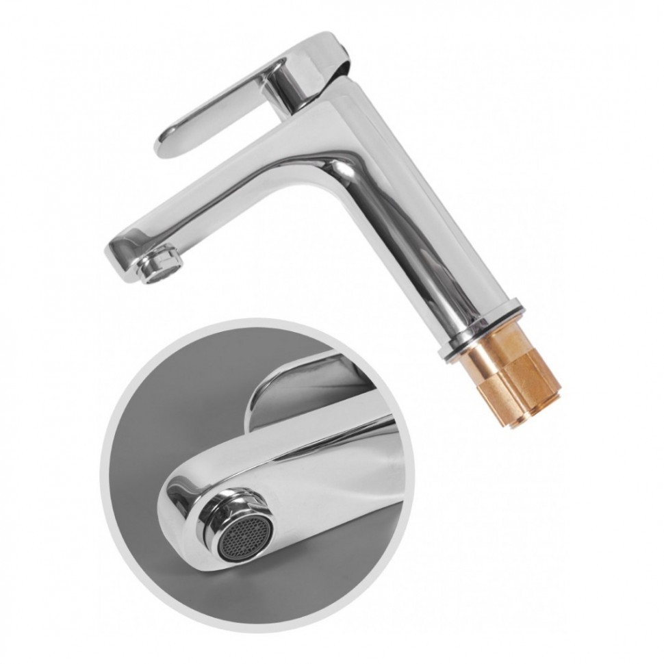 Смеситель для раковины Hansberge H1044, хром