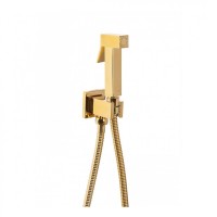 Смеситель встраиваемый с гигиеническим душем Hansberge H3070, золото глянец