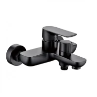 Смеситель для ванны с ручным душем Grocenberg GB8009, черный матовый