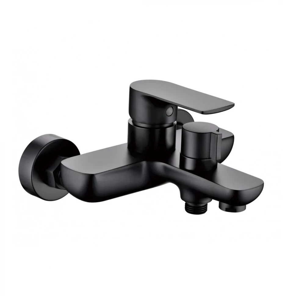 Смеситель для ванны с ручным душем Grocenberg GB8009, черный матовый