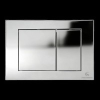 Кнопка смыва для унитаза пластиковая Grocenberg KP3080CR, хром Кнопка смыва для унитаза пластиковая Grocenberg KP3080CR, хром