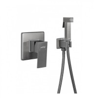 Смеситель встраиваемый с гигиеническим душем Hansberge H3070, графит