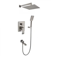 Душевая система скрытого монтажа Grocenberg GB5007, графит