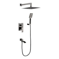 Душевая система скрытого монтажа Grocenberg GB5007, графит