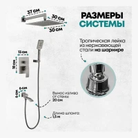 Душевая система скрытого монтажа Grocenberg GB5007, графит