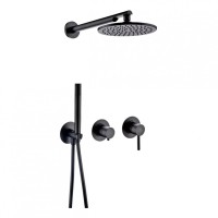 Душевая система встроенная FILARETE FL1030, черный матовый