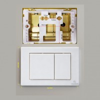 Кнопка смыва для унитаза пластиковая Grocenberg KP3080W, белый Кнопка смыва для унитаза пластиковая Grocenberg KP3080W, белый