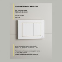 Кнопка смыва для унитаза пластиковая Grocenberg KP3080W, белый Кнопка смыва для унитаза пластиковая Grocenberg KP3080W, белый