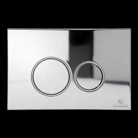 Кнопка смыва для унитаза пластиковая Grocenberg KP3090CR, хром Кнопка смыва для унитаза пластиковая Grocenberg KP3090CR, хром