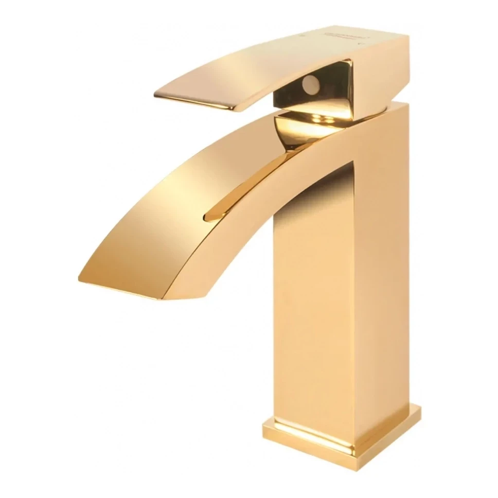 Смеситель для раковины Grocenberg GB2007, золото глянец