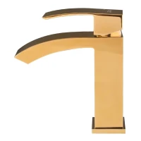 Смеситель для раковины Grocenberg GB2007, золото глянец