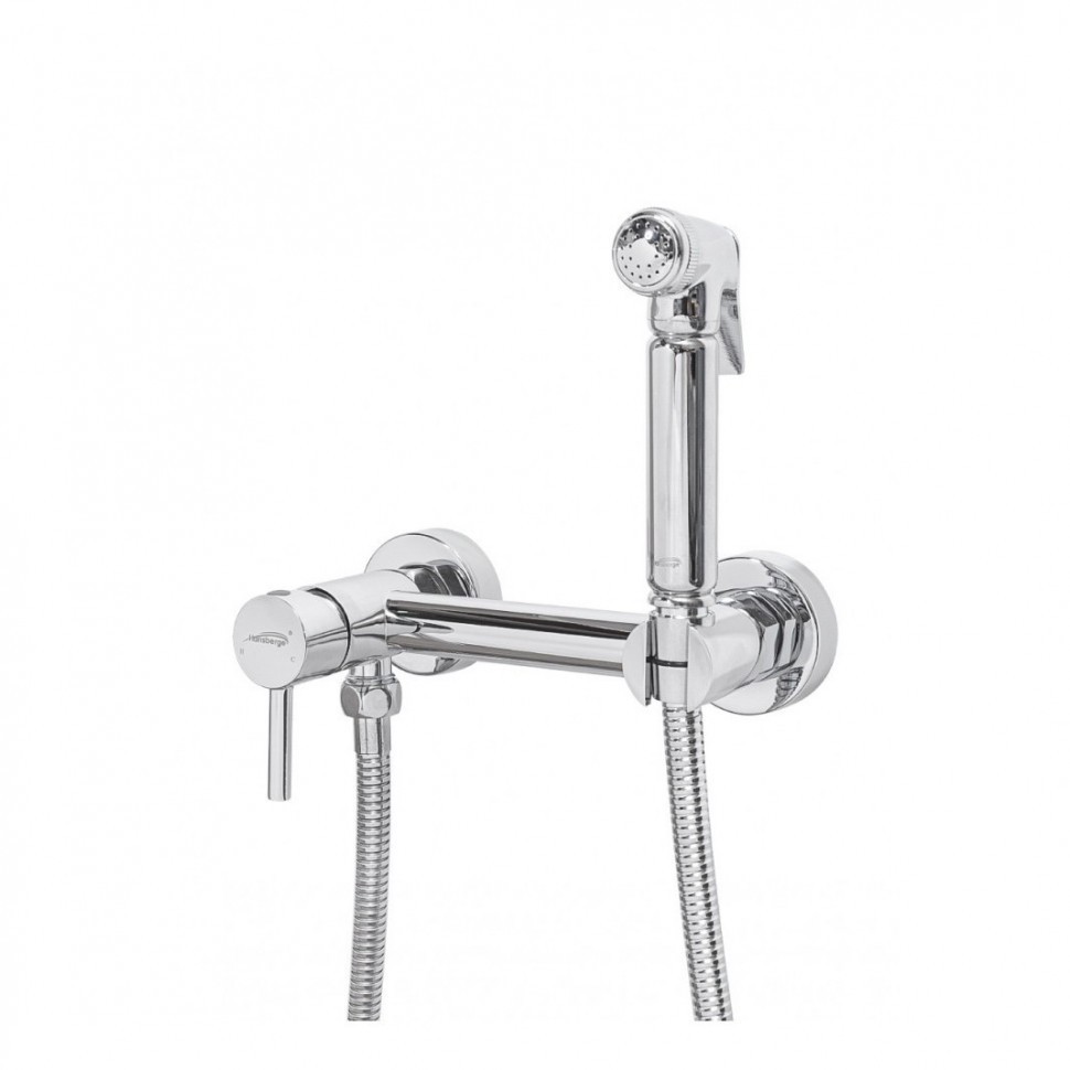 Смеситель с гигиеническим душем Hansberge H0099, хром