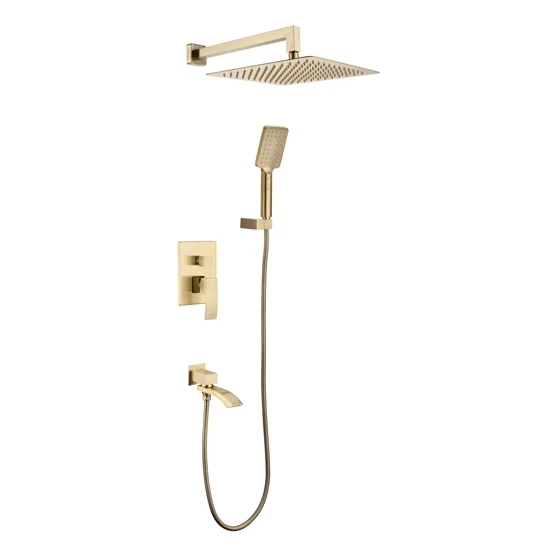 Душевая система скрытого монтажа Grocenberg GB5007, матовое золото