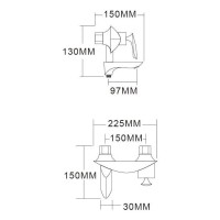 Смеситель для ванны с ручным душем Grocenberg GB8001, хром