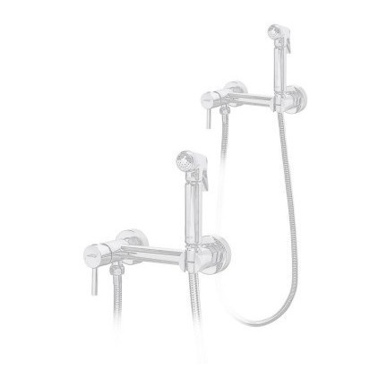 Смеситель с гигиеническим душем Hansberge H0099, белый